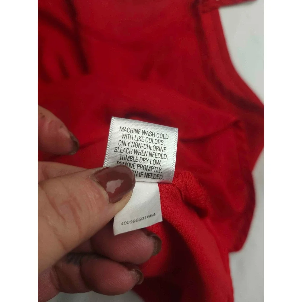 Apt. 9 Essentials Womens Red Adjustable Strap Camisole Tank Top Large